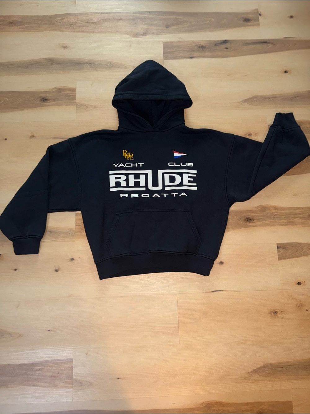 Rhude Black Yacht Club Regatta Hoodie